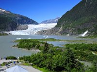Our destination for the day was a short hike out to 377' Nugget Falls on the right side of the photo. The glacier was covering the falls in the 1970's