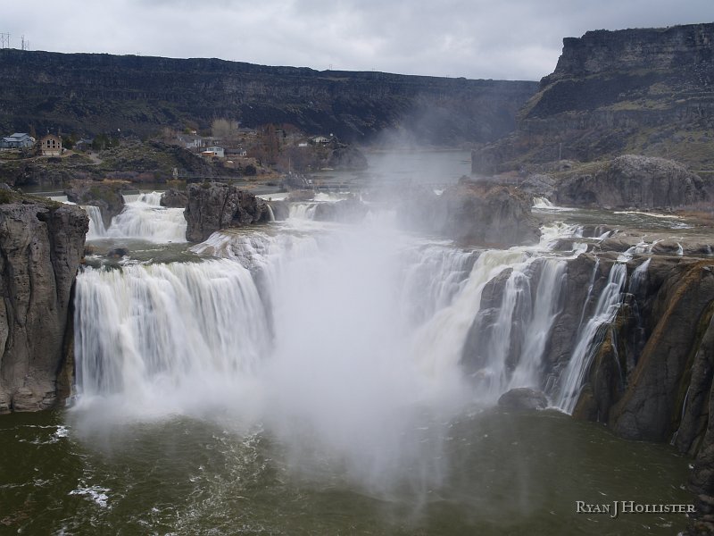 _4118127.JPG - The falls don't normally fall like this anymore.  They are the victim of several check dams along the river that divert most water for irrigation purposes.  With a relatively wet winter in Idaho & Wyoming, there was too much water for the dams to contain, so this is the result.