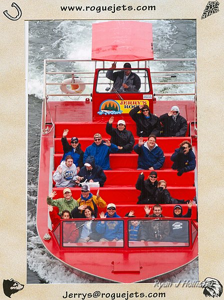 bridge_photo.jpg - Here's a group shot before we had to return to Jotts and pick-up the remaining 25 passengers. Front row- Mia, Gina, Louie, James, Dave & Ericka.  Laura & I are in the second row. 