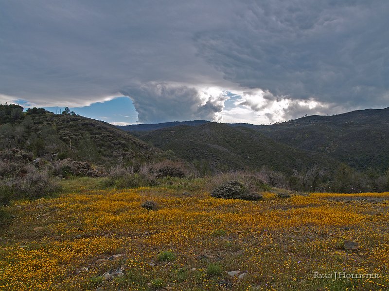 _3217230.JPG - We spotted this magnificent cumulonimbus cloud merging with the upper layers of clouds.  I have never seen anything like it.