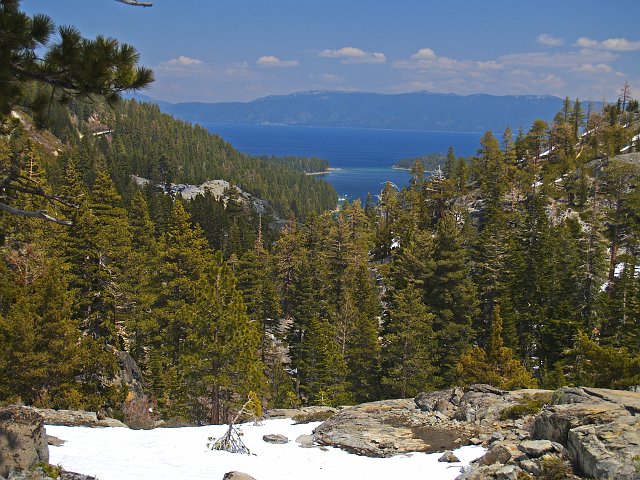 _5032033.JPG - Emerald Bay & Tahoe.  A large glacier once careened throught this valley and ended-up carving out Emerald Bay.