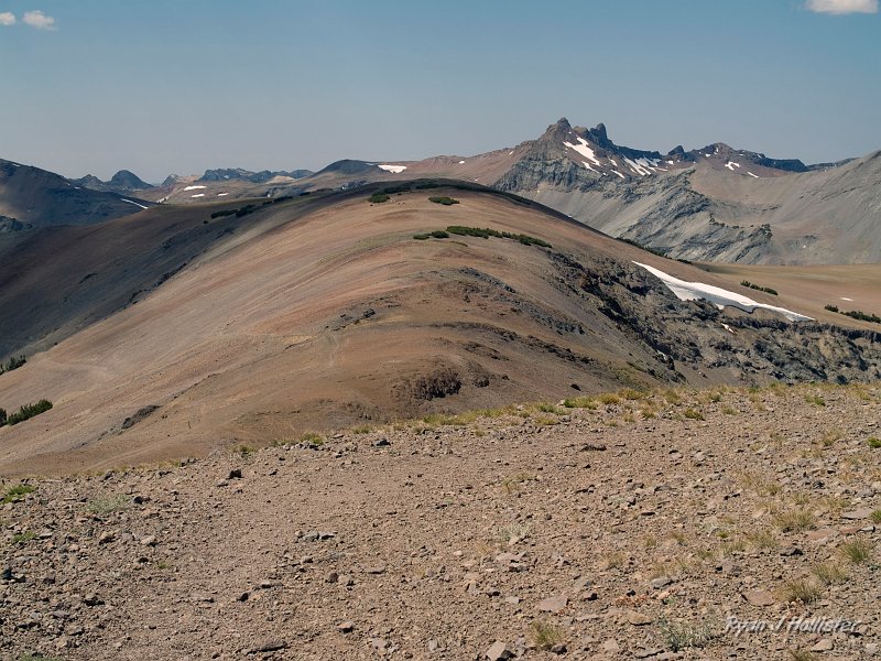 20090810_high_emigrant_lake_0180.jpg - The contrast on the knob just past Leavitt Pass looked other-worldly.  Molo Mountian in the background.