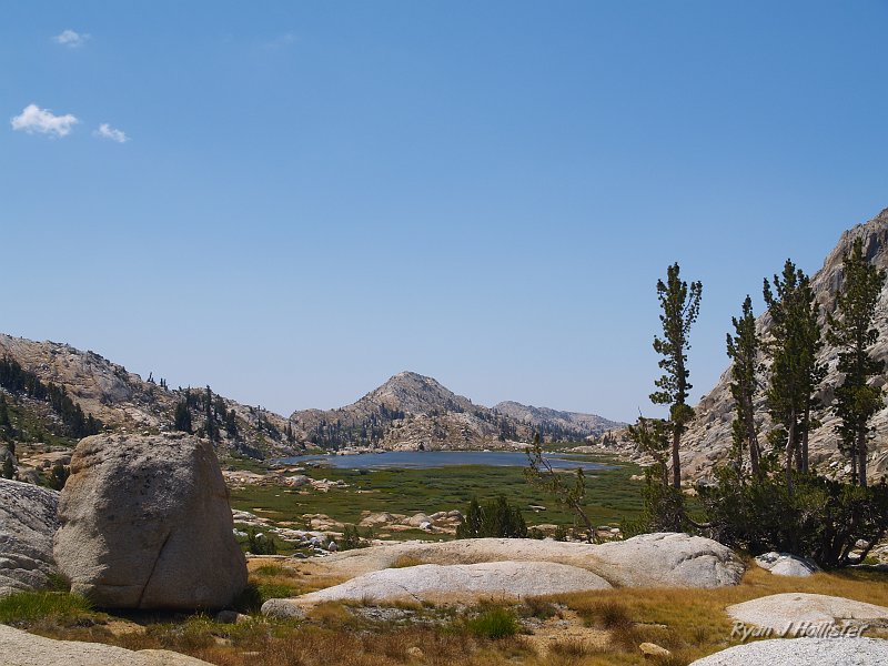 20090811_high_emigrant_lake_0096.JPG - Steve & I scrambled up the rocks and got a look at Middle Emigrant Lake.  It looked nice, but we were having fun "catching" fish at Emigrant Meadow Lake so didn't make the short journey to the lake.