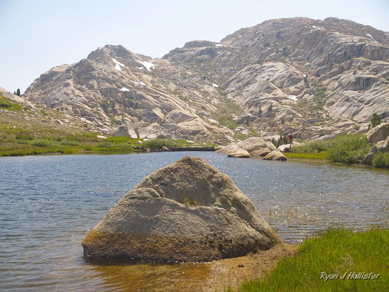 20090811_high_emigrant_lake_0132.JPG - The view back towards the check dam.   Steve had taken a nap while I caught five fish.