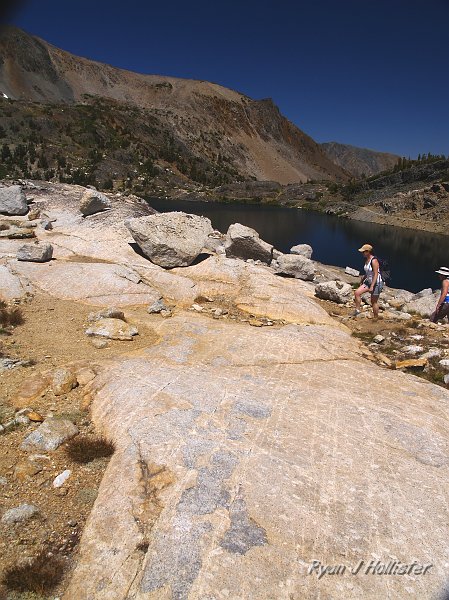 20090816_20_Lakes_Basin_0303.JPG - Another view of the glacial polish & gouging lookin gback towards Steelhead Lake.