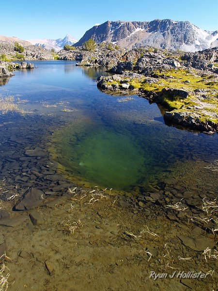 20090816_20_Lakes_Basin_0365.JPG - There were a few picky brook trout in this lake, but they too would have nothing to do with my offerings.