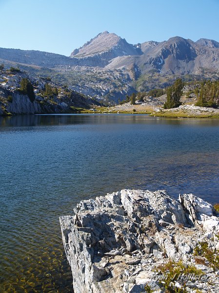 20090816_20_Lakes_Basin_0366.JPG - Back at Wasco Lake.  Apparently Laura saw what she thought was a wagon wheel in the lake, but I didn't have a chance to check it out.