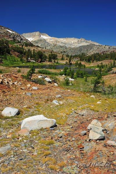RJH_4896.JPG - Our first view of Shell Lake, with Mt Conness in the background.
