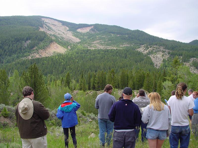 DSC00577.JPG - The Gros Ventre Landslide of 1925 was the largest landslide in recorded history at the time.  It dammed the Gros Ventre River, creating what is now Lower Slide Lake.
