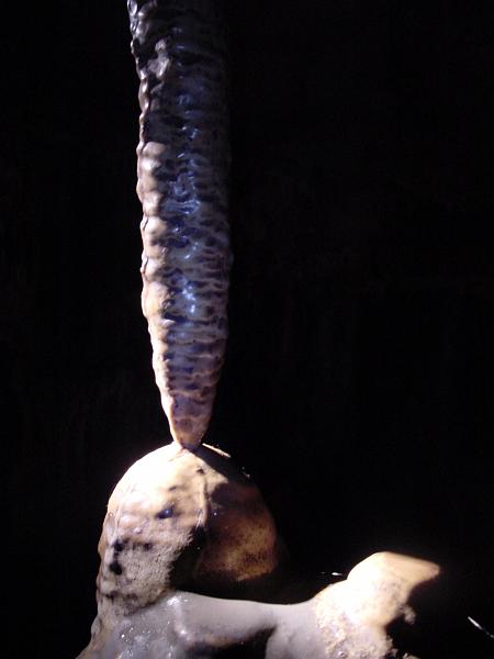 DSC00684.JPG - Here's what happens when a stalagtite and stalagmite (floor hugger) actually meet.