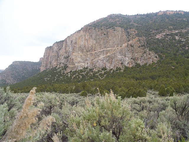 _6233308.JPG - Unaweep Canyon.  This valley was once carved by the Colorado River, but its stream channel was pirated by headward erosion into the modern stream channel.