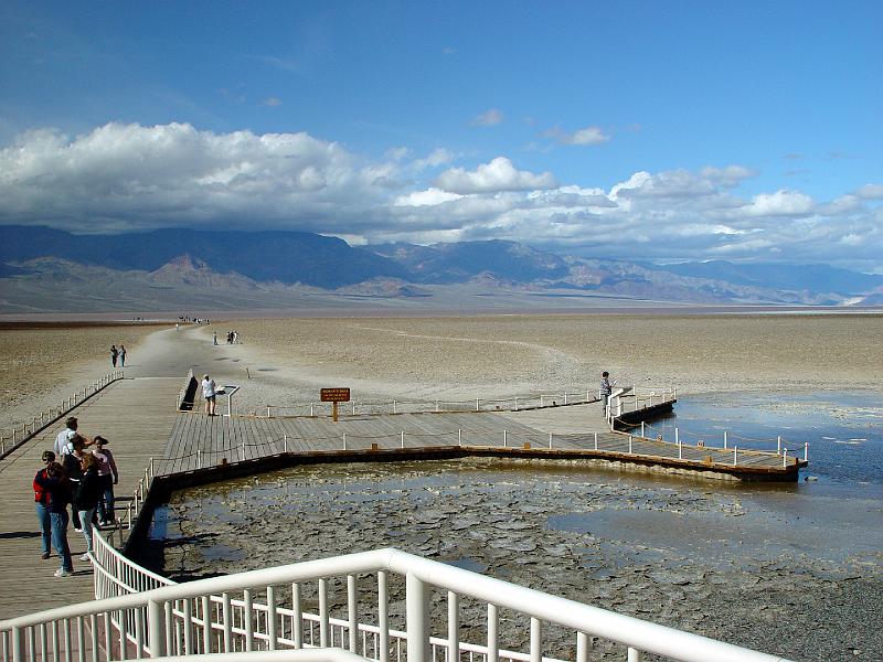 132.jpg - Here's the water at Badwater... but believe it or not Lake Manly had a few feet of water in it way out in the distance.