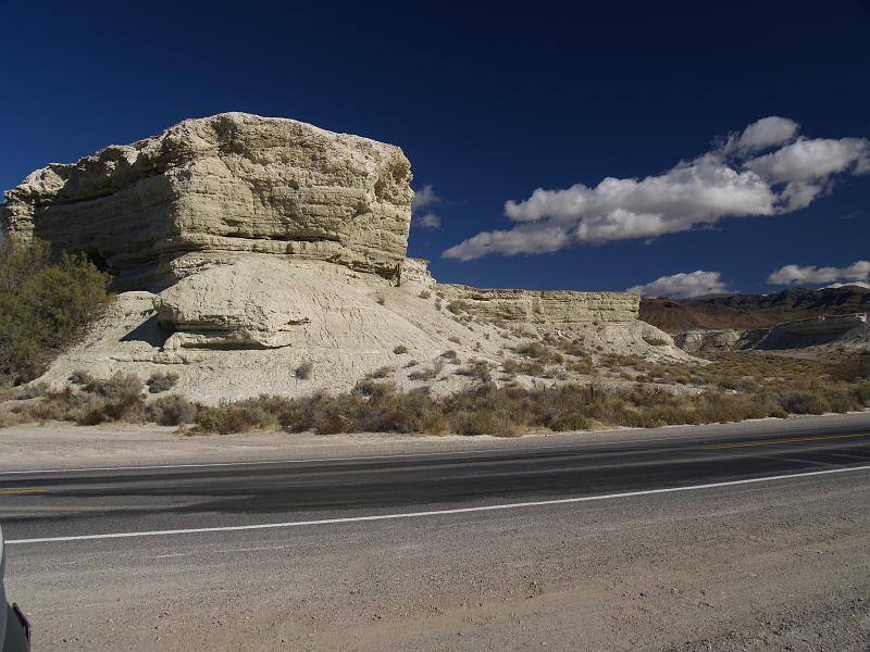 _2180752.JPG - Ancient lake beds of Tacopa Lake, near Shoshone, CA.  Oddly enough, there are layers of ash from a large eruption at Yellowstone 2.1 million years ago, the eruption from Long Valley Caldera 750,00 years ago and again from Yellowstone 600,00 years ago!  Thanks Ice Age for making the lake.
