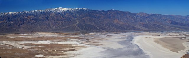 Dantes_View_merge.jpg - Dante's View.  A rather nice view from 5,475 ft above the lowest place in the entire western hemisphere.  11,050 ft Telescope Peak and its bajadas rise dramatically over the Manly Playa.