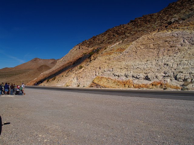 _2170707.JPG - The Charlie Brown outcrop.  Welded tuffs insulated ash from a caldera eruption which enabled the ash to remelt and turn into obsidian.