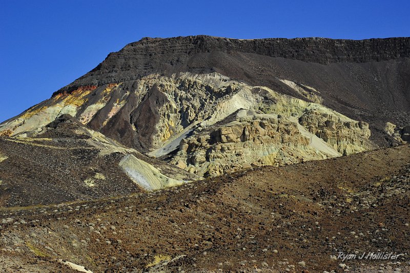 _DSC0243.JPG - Parts of the Ryan Mine with a nice young basalt flow on top of the mountian.