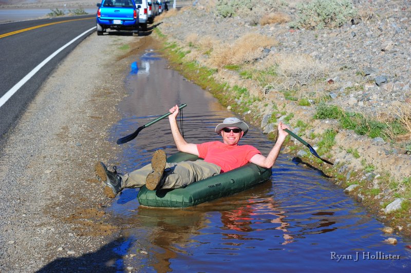 RJH_7940.JPG - Well, I had planend on rafting the mighty Amargosa River, but the river was dry so I floated on the lake of crushed dreams instead.
