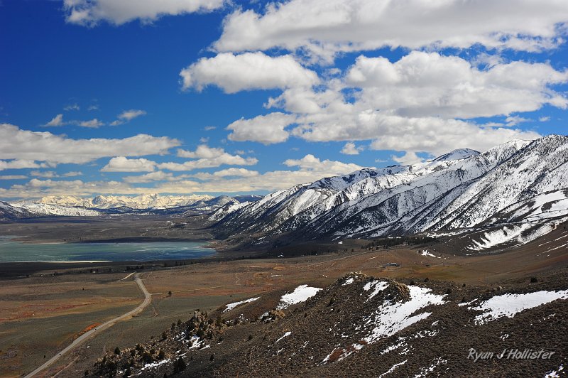 RJH_1983.JPG - Of note, check out how dry the basin is behind the Sierra's (excluding Mono Lake, of course).  This is a great of example of a rainshadow effect.  Clouds and air dropping over the sierra's crest from the west warms the air and drops the relative humidity, "drying" the clouds.