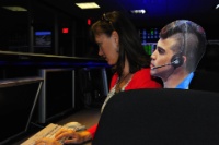 Mohawk Guy double-checks Laura&#39;s work.