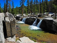 I pulled-over to check out the roaring sound I hear from the trail.  Turns-out Rafferty Creek has a nice 8-10' plunge here.  Kamp was feeling ill so I had no time to to explore the fishing or swimming.