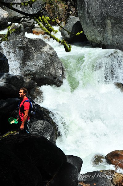 RJH_2513.JPG - Steve was hot, but not willing to get close to this torrent to cool-off.