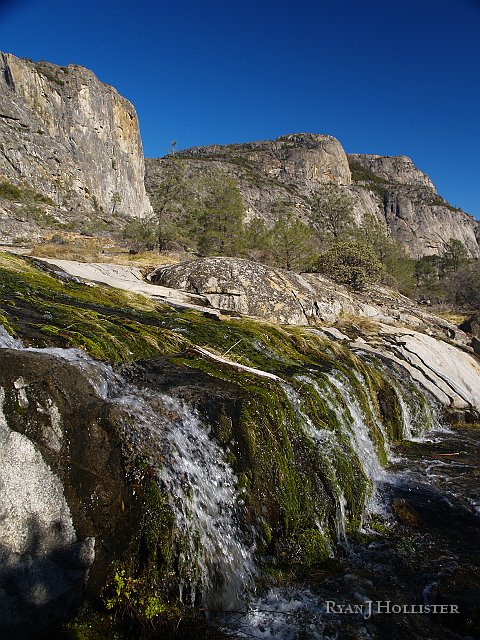 _1186324.JPG - The areas where glacially polished granodiorite was eroded rough by seasonal water flow made a good home for moss.