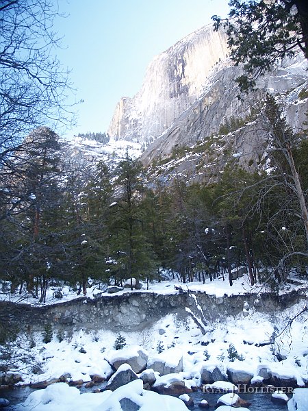 _1036245.JPG - This picture is poor in photographic quality, but it's meant to be a set-up for the next photo.  This is Tenaya Creek at the base of Half Dome.  I'm interested in the composition of the creek bank.  Let's zoom-in...