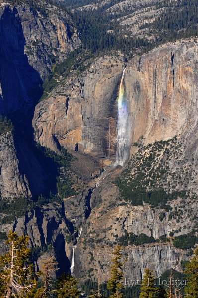 RJH_6256.JPG - As we were leaving the dome, Yosemite Falls started turning into Wonka Falls with vibrant rainbow coloration.
