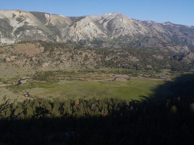 _7053999.JPG - Leavitt Meadows and the surrounding Little Walker Caldera have never looked so good.  This was the clearest day I can ever recall.  Thats the Walker River meandering in th middle of the photo.