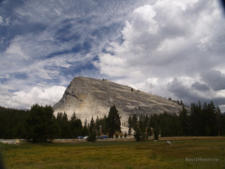 _8054491.JPG - The occasional burst of sunlight made Lembert Dome look spectacular, especially when it was accentuated by the clouds..