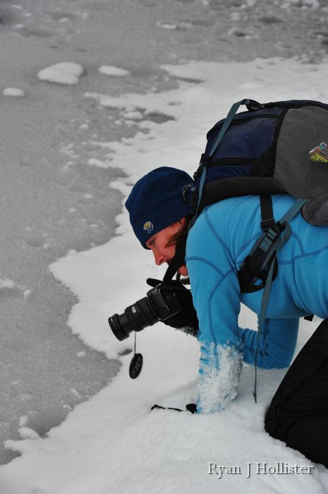 RJH_7485.JPG - Mrs H works to get a macro shot of snow crystals.