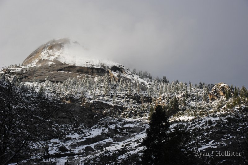 RJH_7487.JPG - North Dome.  By this time we decided to make like a tree and leaf to get some sunset shots since the valley was starting to cloud-over.
