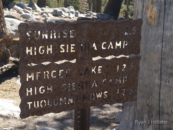 _9235205.JPG - Back at the trail "Y".   I only had a a few hundred yards left to get to the SUnrise Lakes.  The hike also gets much less steep here.