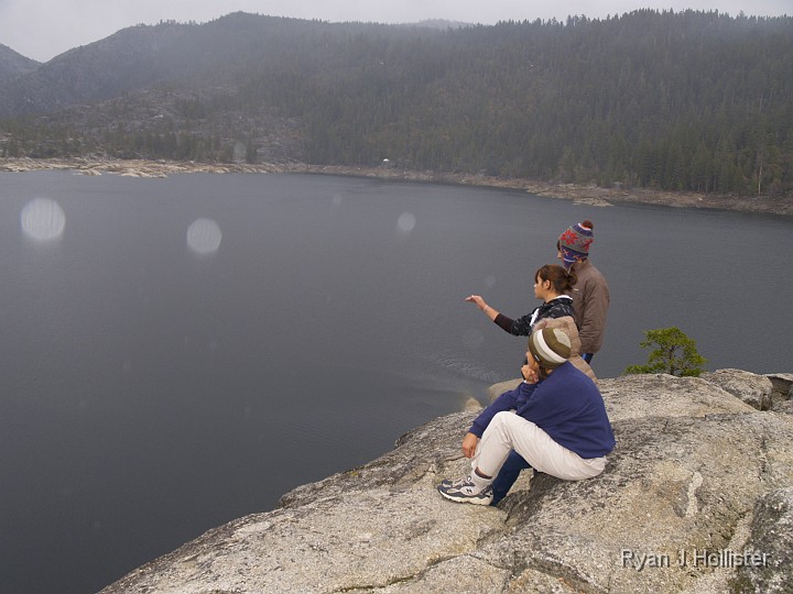 _B085503.JPG - The kids look over the lake while it tries to snow.