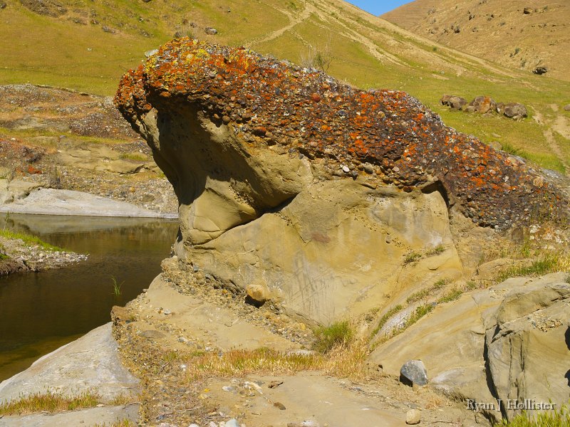 SanJoaquinEtAl29.JPG - Conglomorate layer, Los Banos Creek, CA.