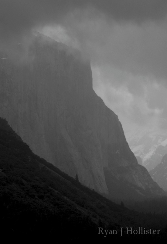 Winter_storm_shrouds_El_Capitan.jpg - 9 Winter's Wrath.  El Capitan in winter storm.