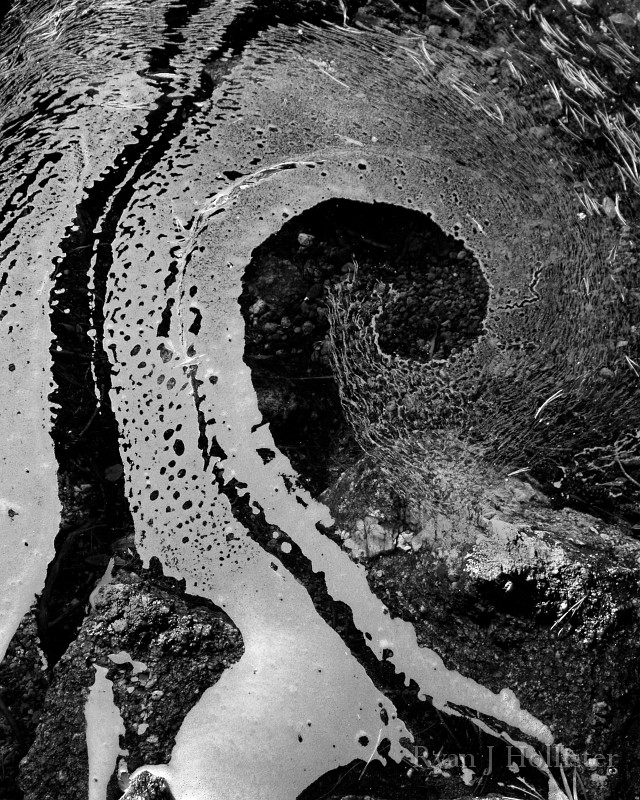 bear_creek_swirl_bw.jpg - 12 Froth Swirl in Bear Creek, Emigrant Wilderness, CA.
