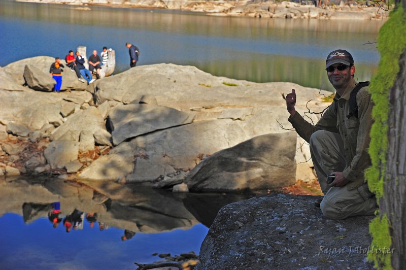 RJH_6518.JPG - The six amigos were chomping at the bit to go on ANY rock possible.  Paul looks on reminisces about his younger days with Mr H.