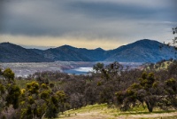 New Melones Reservoir was at 14% of capacity this day. The lake level would rise two feet in the next two days thanks to two robust storms. : Geology Trip, Jamestown, MJC Geology, latite, southern motherlode, table mountain, vernal pool