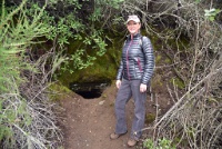 Just as we started to make our first ascent, I noticed lots of mine tailings scattered about the road/trail.  A bit of snooping led to this mine adit.  I would highly advise against going in the unstable mess. : Geology Trip, Jamestown, MJC Geology, latite, southern motherlode, table mountain, vernal pool