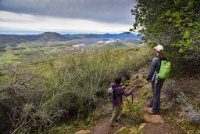 The view from about half-way up the trail.  New Melones water level was down 313' (821') from it's elevation at full pool (1135'). : Geology Trip, Jamestown, MJC Geology, latite, southern motherlode, table mountain, vernal pool
