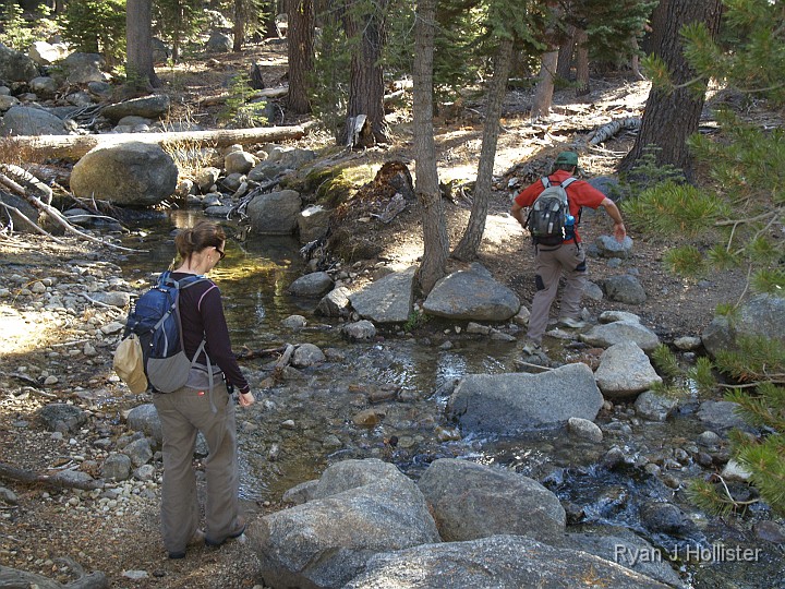 _B155621.JPG - Laura & Steve cross an unnamed feed stream to Bell Creek.