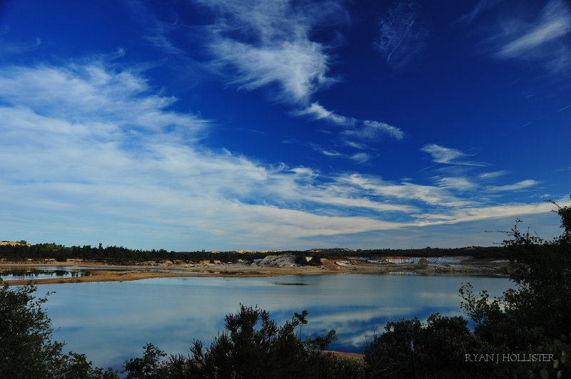 RJH_6049.JPG - First stop of the day at the clay mines of Ione.  Lovely day, and a lovely place to veiw a great exposure of the Ione Formation.