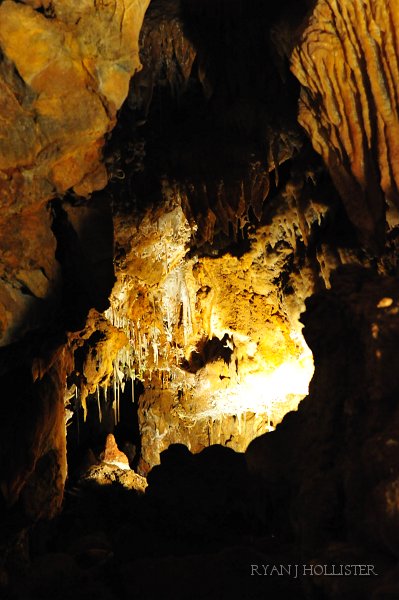 RJH_6131.JPG - The small-ish stalagmite in the bottom center of the photo is actaully plaster.  Some researchers that had permission to study the cave accidentally cut-off the piece when they got disoriented and thought they were out of view in their target area.  Oopsie!