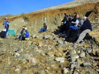 Our first stop of the day was at the San Luis Reservoir, the largest off-river reservoir in the country.  We were here to check out the Panoche Formation conglomorates and sandstones.