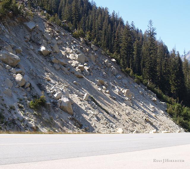 _7233443.JPG - Golden horn granite that composes most of the mountains in North Cascades.  It has large feldspar crystals.