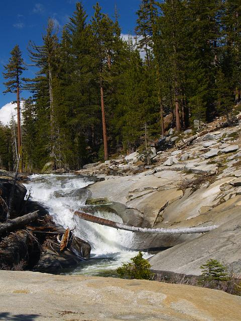 _6012426.JPG - Gotta love a cascading fishing stream surrounded by exfoliating granite with a 60ft log jammed in it.